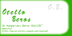 otello beros business card